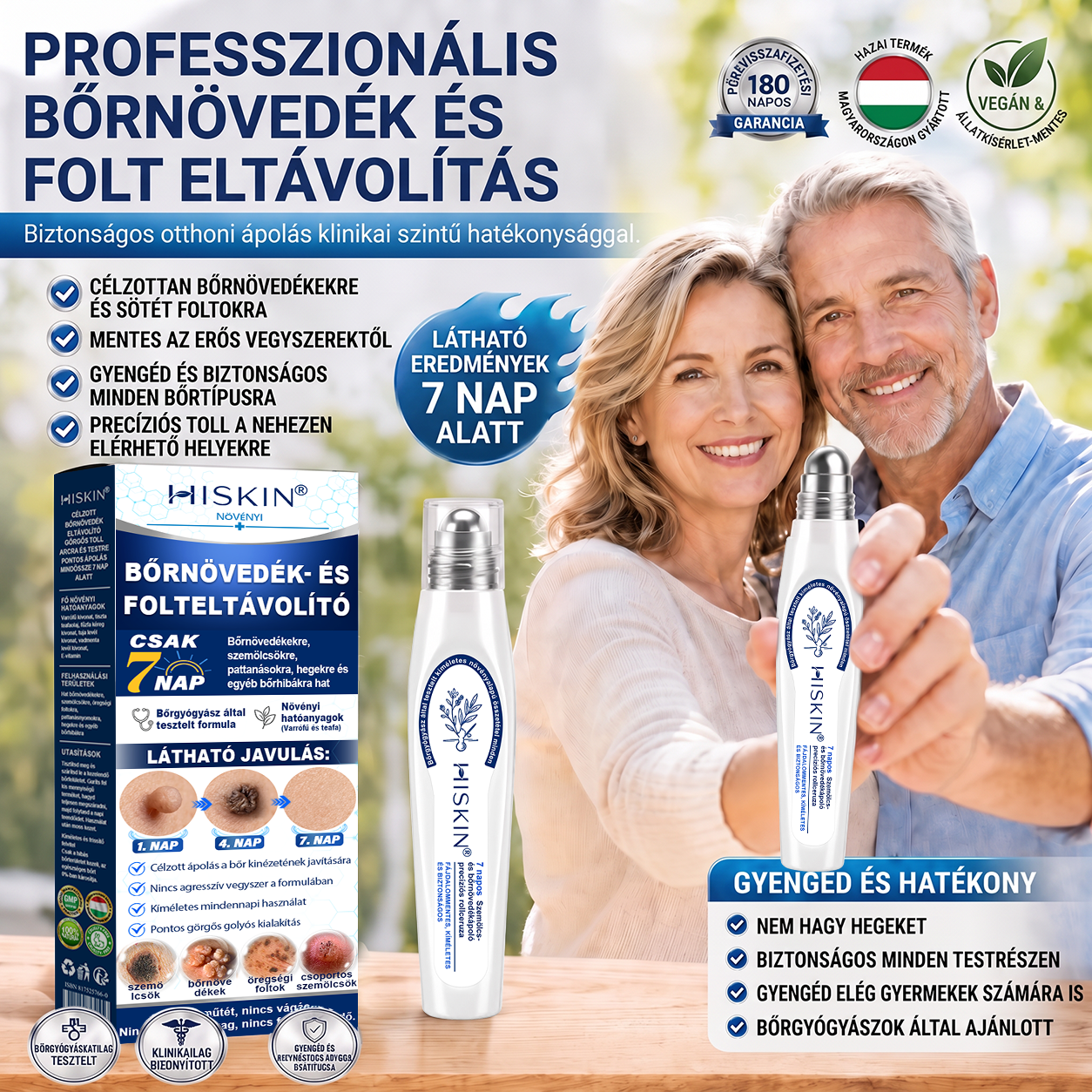 💕Hivatalos Márkabolt | 🚢🚢 Hiskin® 7 napos Szemölcseltávolító Roll-on Ápoló Folyadék (Fájdalommentes rollerball technológia, hegek nélkül) 🐬