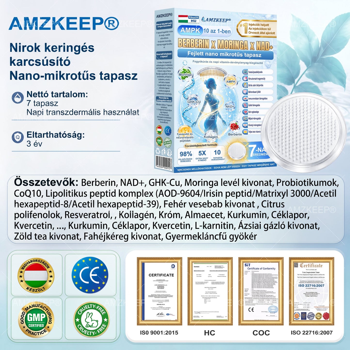 𝐀𝗠𝒁𝑲𝗘𝑬𝙋® 𝐀𝗠𝗣𝑲𝐌𝗼𝗿𝗶𝗻𝗴𝗮𝐁𝗲𝗿𝗯𝗲𝗿𝗶𝗻 𝟏𝟎-𝗮𝘇-𝟏 𝐌𝗲𝘁𝗮𝗯𝗼𝗹𝗶𝗸𝘂𝘀 𝐓á𝗺𝗼𝗴𝗮𝘁á𝘀 𝐍𝗮𝗻𝗼 𝐌𝗶𝗸𝗿𝗼𝘁ű𝘀 𝐓𝗮𝗽𝗮𝘀𝘇 🇭🇺 (𝗡𝗮𝗽𝗼𝗻𝘁𝗮 𝗲𝗴𝘆𝘀𝘇𝗲𝗿𝗶 𝗵𝗮𝘀𝘇𝗻á𝗹𝗮𝘁, 𝗹á𝘁𝘃á𝗻𝘆𝗼𝘀 𝘃á𝗹𝘁𝗼𝘇á𝘀 𝟳 𝗻𝗮𝗽 𝗮𝗹𝗮𝘁𝘁) ✅ 𝗧ú𝗹𝘀ú𝗹𝘆, 𝗹𝗮𝘇𝗮 𝗯ő𝗿, 𝘃é𝗿𝗰𝘂𝗸𝗼𝗿-𝗲𝗴𝘆𝗲𝗻𝘀ú𝗹𝘆, 𝗮𝗹𝘃á𝘀𝗶 𝗽𝗿𝗼𝗯𝗹é𝗺á𝗸, í𝘇ü𝗹𝗲𝘁𝗶 𝗽𝗮𝗻𝗮𝘀𝘇𝗼𝗸 é𝘀 𝗲𝗴𝘆é𝗯 𝘁𝗲𝗿ü𝗹𝗲𝘁𝗲𝗸 𝘁á𝗺𝗼𝗴𝗮𝘁á𝘀á𝗿𝗮